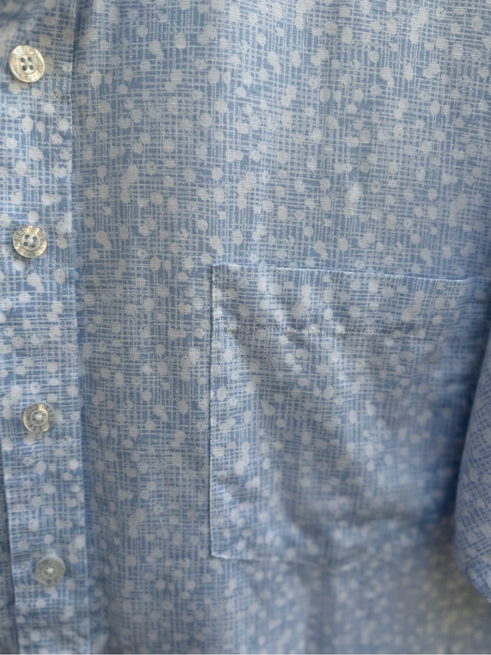 Southern Marsh Men’s XL Linen Blend Spotted Cotton Pattern Button Down Shirt F8 - Picture 7 of 8